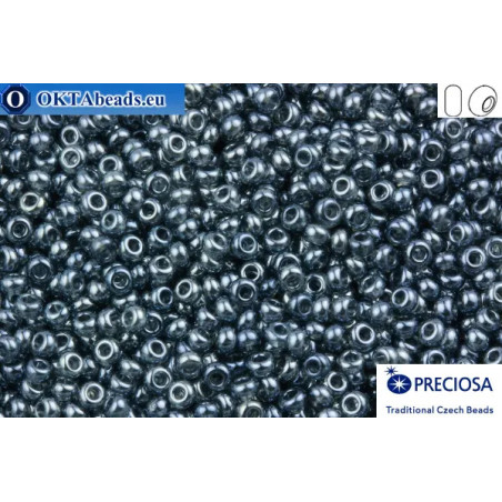 Preciosa czech seed beads 1 quality grey luster (46010) 10/0