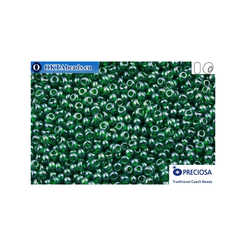 Preciosa czech seed beads 1 quality green luster (56060) 10/0