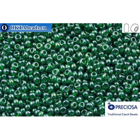 Preciosa czech seed beads 1 quality green luster (56060) 10/0