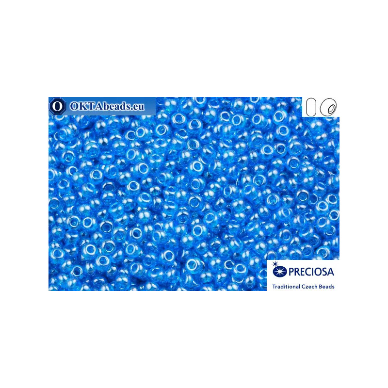Preciosa czech seed beads 1 quality blue luster (66150) 10/0