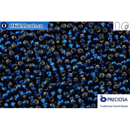 Preciosa czech seed beads 1 quality cobalt silver line (67100) 10/0