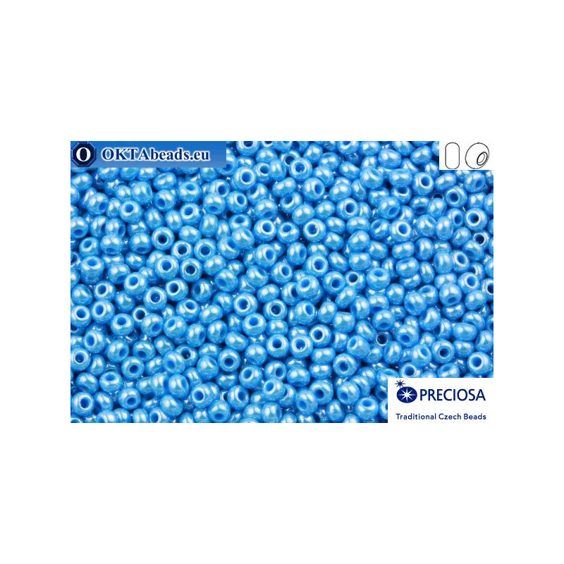 Preciosa czech seed beads 1 quality blue luster (68050) 10/0