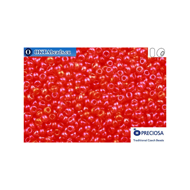 Preciosa czech seed beads 1 quality orange AB (91050) 10/0