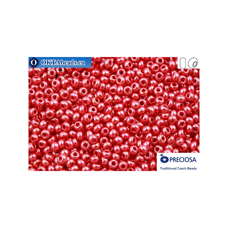 Preciosa czech seed beads 1 quality red luster (98190) 10/0