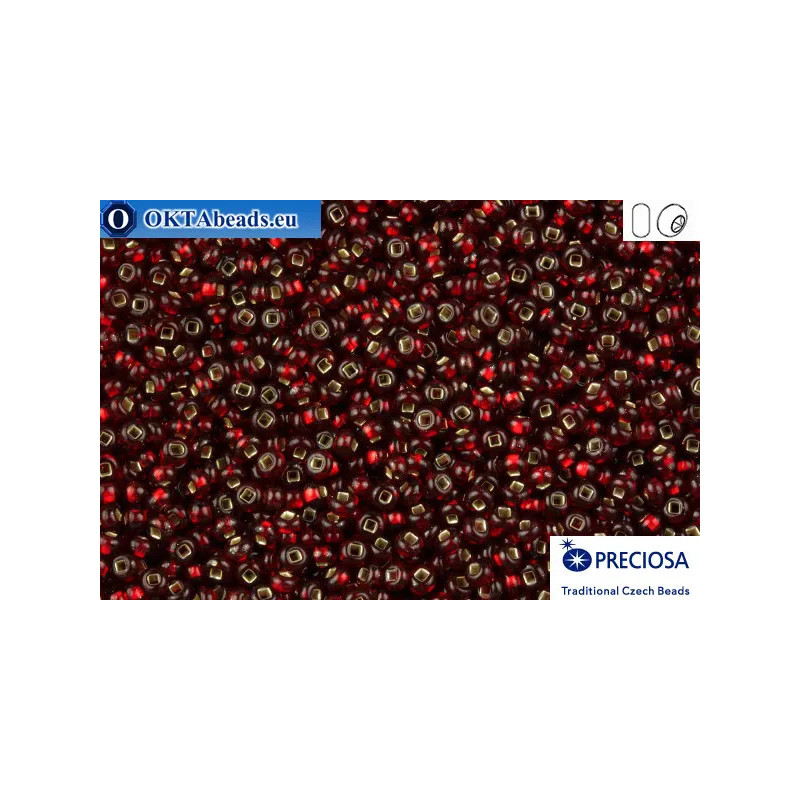 Preciosa czech seed beads 1 quality garnet silver line SQH (97120s) 10/0