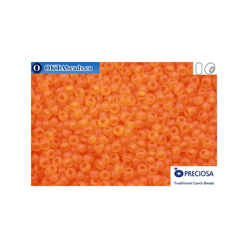 Preciosa czech seed beads 1 quality orange matte (90000m) 10/0
