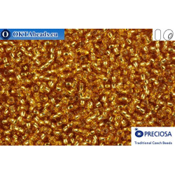 Preciosa czech seed beads 1 quality topaz silver line (17050) 8/0