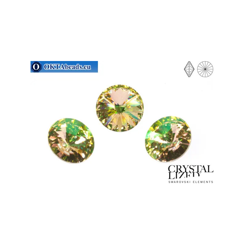 1122 Rivoli Chaton - Crystal Luminous Green ss47 (~10mm)