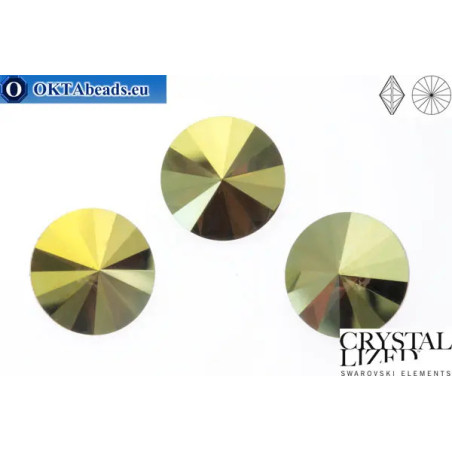 1122 Rivoli Chaton - Crystal Iridescent Green 12mm