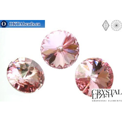 1122 Rivoli Chaton - Light Rose 12mm