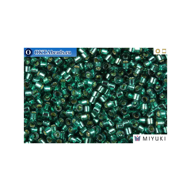 MIYUKI Beads Delica Silver Lined Teal 11/0 (DB607)