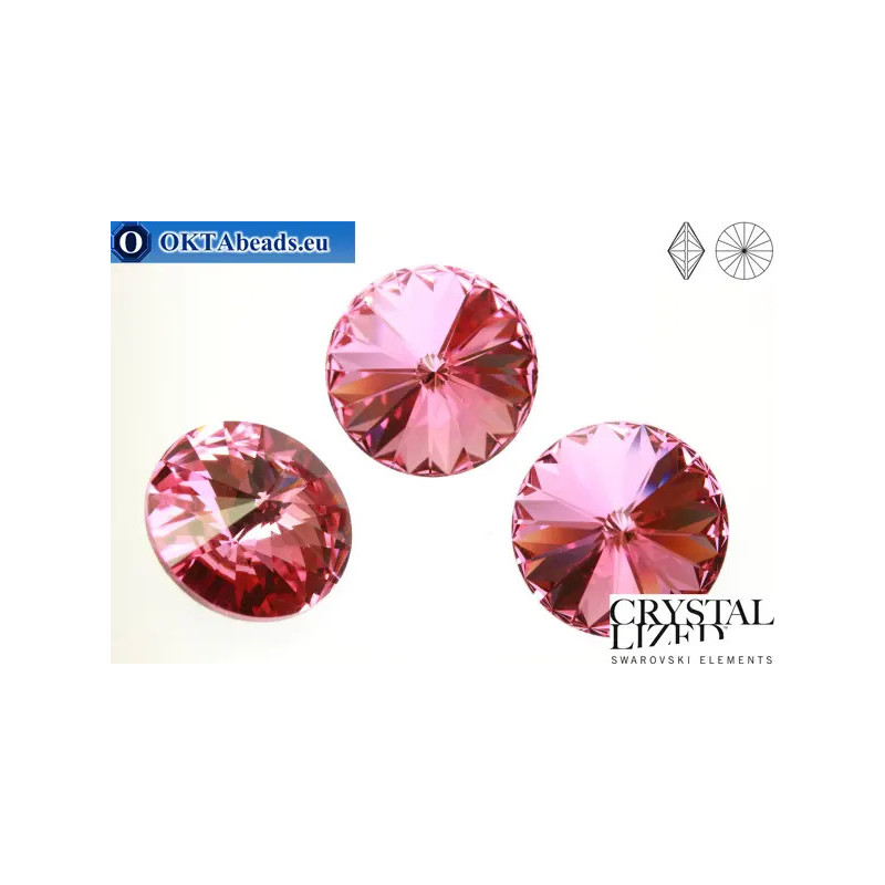 1122 Rivoli Chaton - Rose 18mm