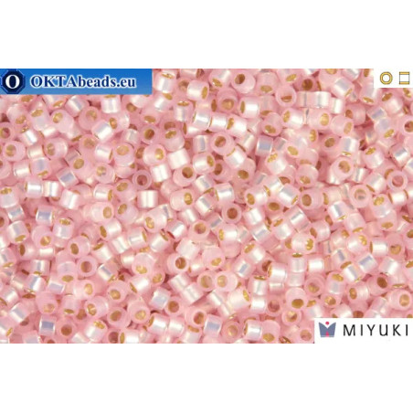 MIYUKI Beads Delica Silver Lined Light Pink Alabaster 11/0 (DB624)