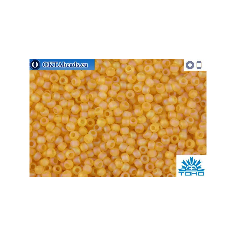 TOHO Beads Trans-Rainbow-Frosted Lt Topaz (162F) 11/0