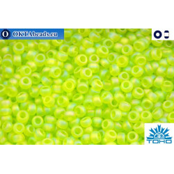 TOHO Beads Trans-Rainbow-Frosted Lime Green (164F) 11/0