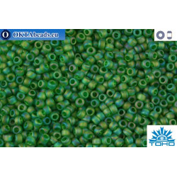 TOHO Beads Trans-Rainbow-Frosted Grass Green (167BF) 11/0