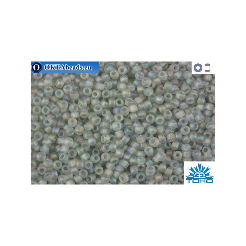 TOHO Beads Trans-Rainbow-Frosted Black Diamond (176AF) 11/0