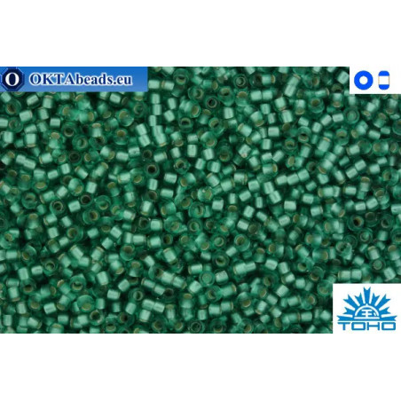 TOHO Beads Silver-Lined Frosted Dark Peridot (24BF) 11/0