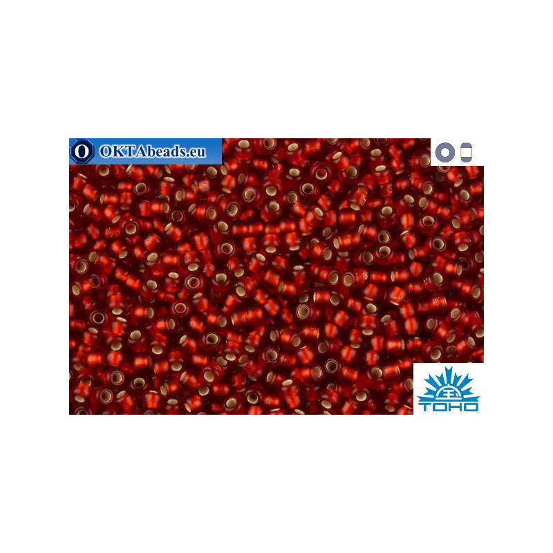 TOHO Beads Silver-Lined Frosted Ruby (25CF) 11/0