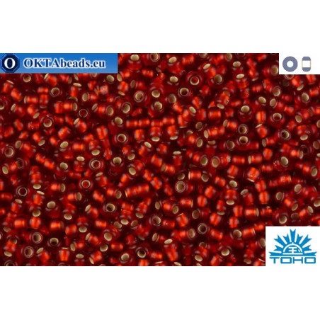 TOHO Beads Silver-Lined Frosted Ruby (25CF) 11/0