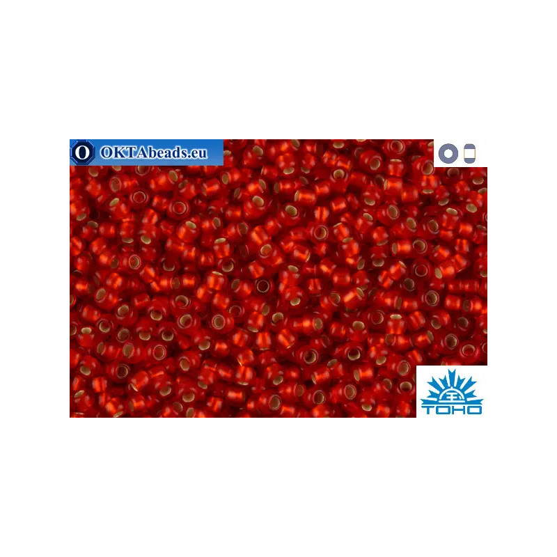 TOHO Beads Silver-Lined Frosted Lt Siam Ruby (25F) 11/0
