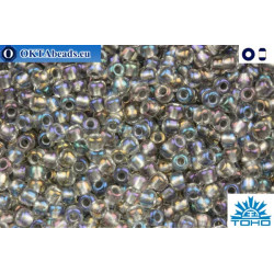 TOHO Beads Inside-Color Gold Luster Crystal/Opaque Gray (266) 11/0