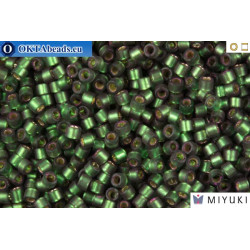 MIYUKI Beads Delica Semi Matte Silver Lined Dark Green 11/0 (DB690)