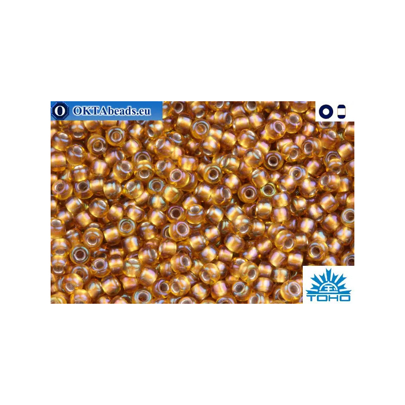 TOHO Beads Gold-Lined Rainbow Topaz (278) 11/0