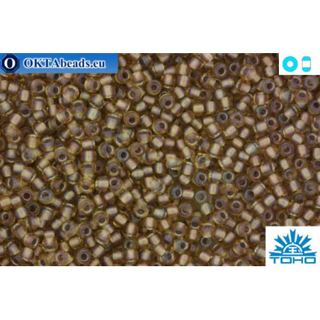 TOHO Beads Inside-Color Rainbow Lt Topaz/Gray Lined (279) 11/0
