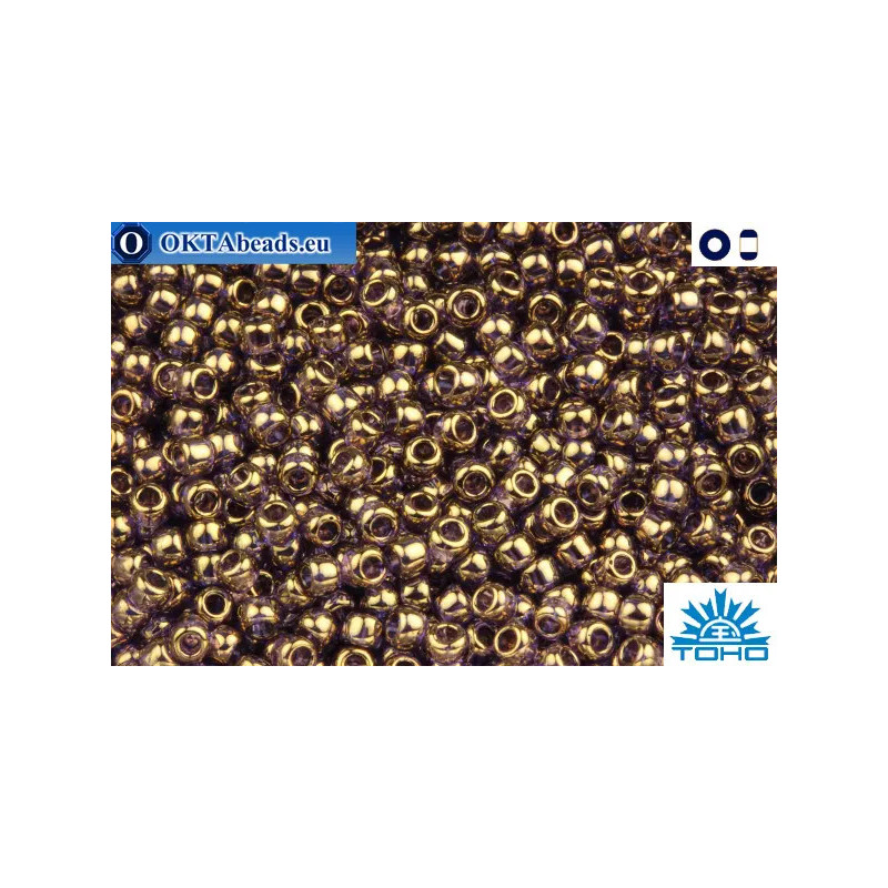 TOHO Beads Gold-Lustered Lt Tanzanite (325) 11/0