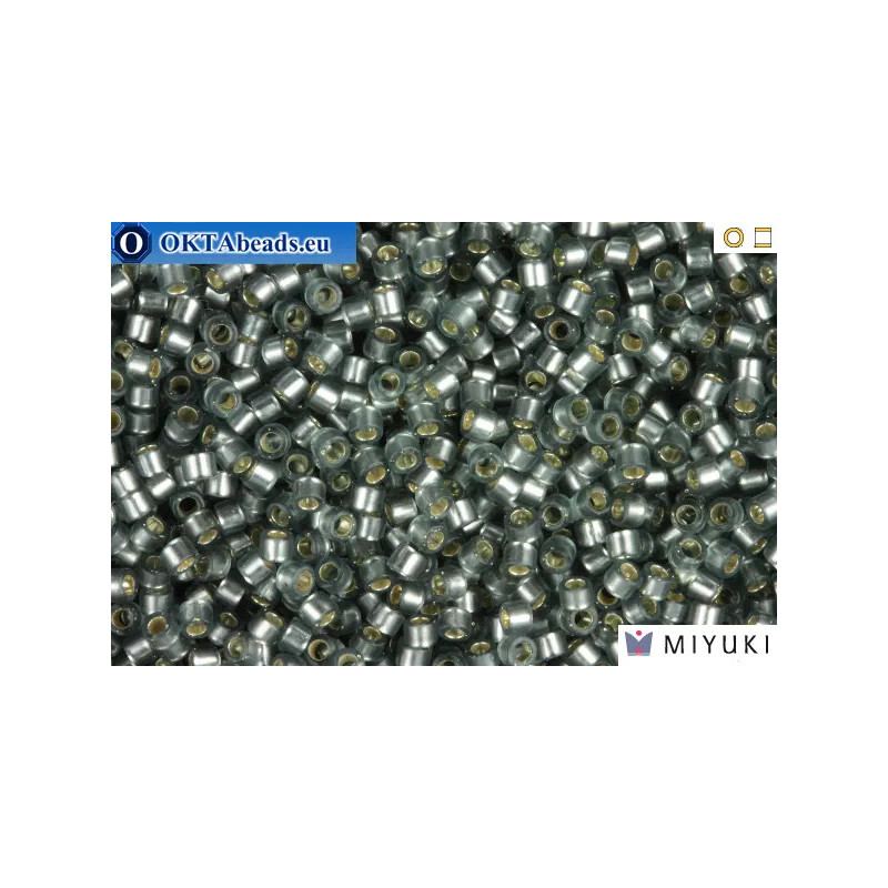 MIYUKI Beads Delica Semi Matte Silver Lined Grey 11/0 (DB697)