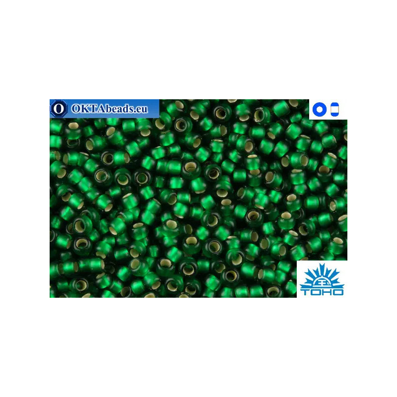 TOHO Beads Silver-Lined Frosted Green Emerald (36F) 11/0