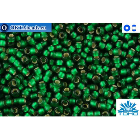 TOHO Beads Silver-Lined Frosted Green Emerald (36F) 11/0