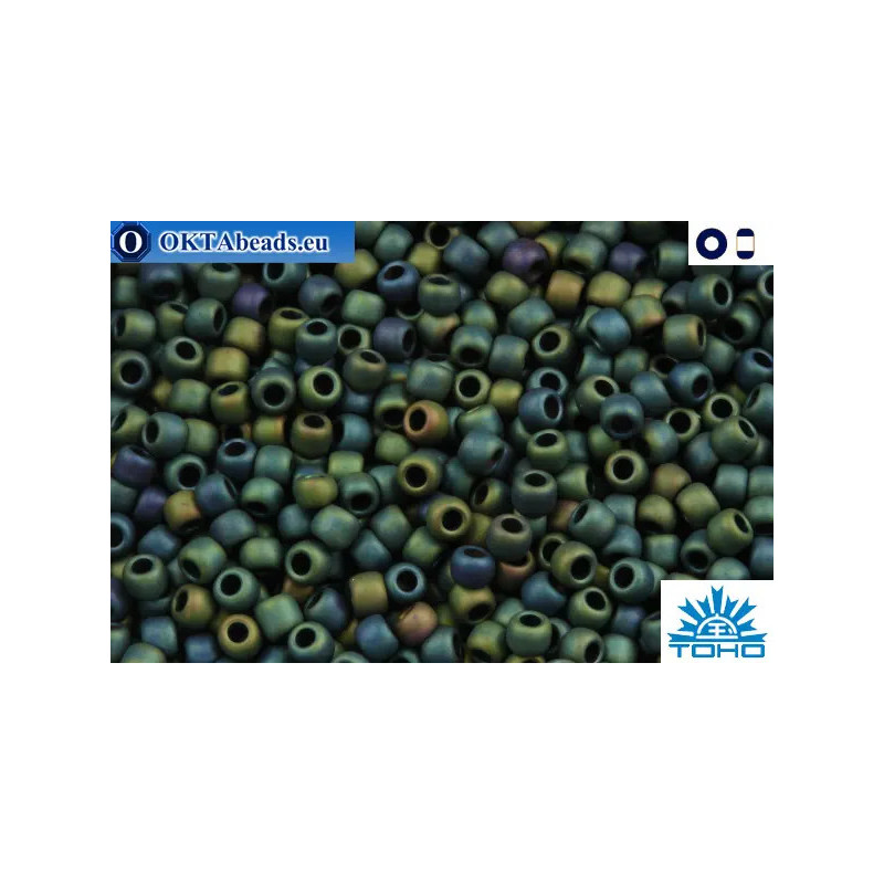 TOHO Beads Frosted Metallic Iris Green/Brown (84F) 11/0
