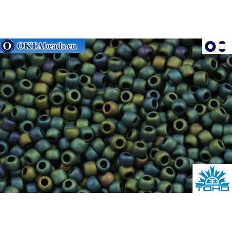 TOHO Beads Frosted Metallic Iris Green/Brown (84F) 11/0