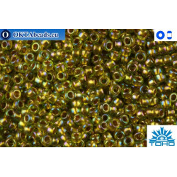 TOHO Beads Gold-Lined Rainbow Peridot (996) 11/0