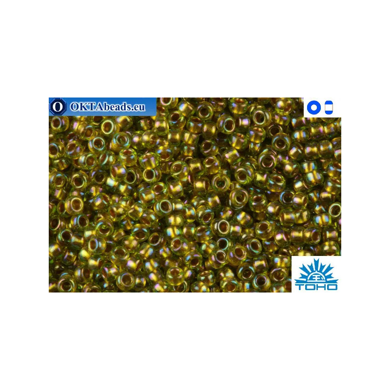 TOHO Beads Gold-Lined Rainbow Peridot (996) 11/0