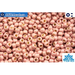TOHO Beads Permanent Finish - Matte Galvanized Peach Coral (PF552F) 11/0
