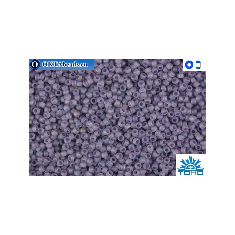 TOHO Beads Trans-Rainbow-Frosted Lt Tanzanite (166DF) 15/0