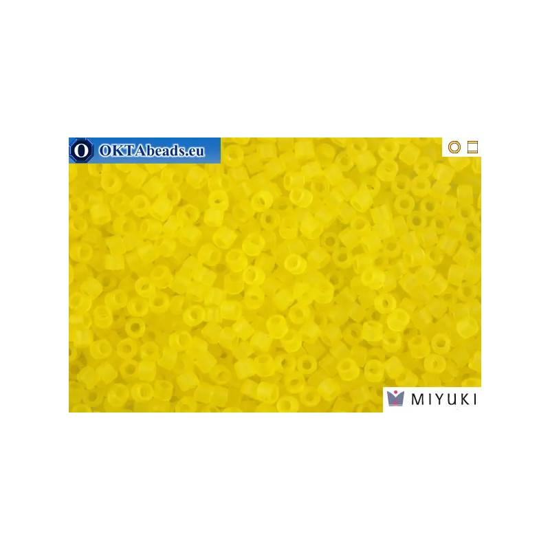 MIYUKI Beads Delica Matte Transparent Yellow 11/0 (DB743)