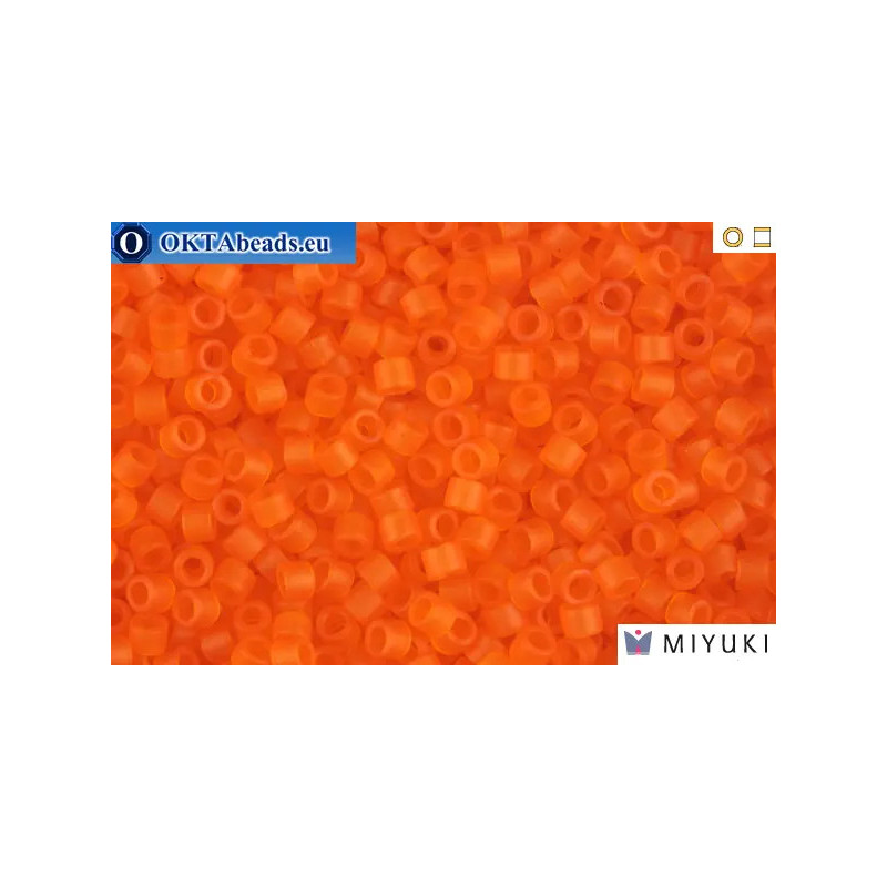 MIYUKI Beads Delica Matte Transparent Orange 11/0 (DB744)