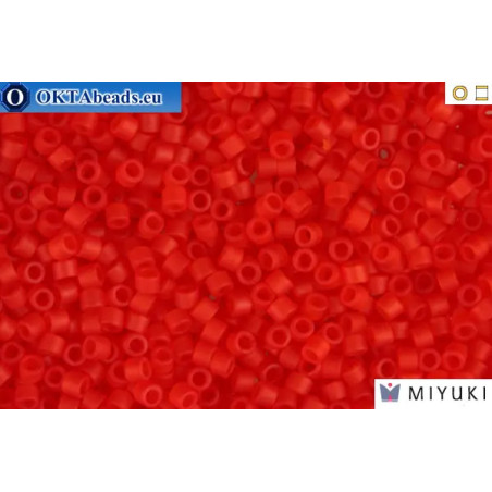 MIYUKI Beads Delica Matte Transparent Light Red 11/0 (DB745)