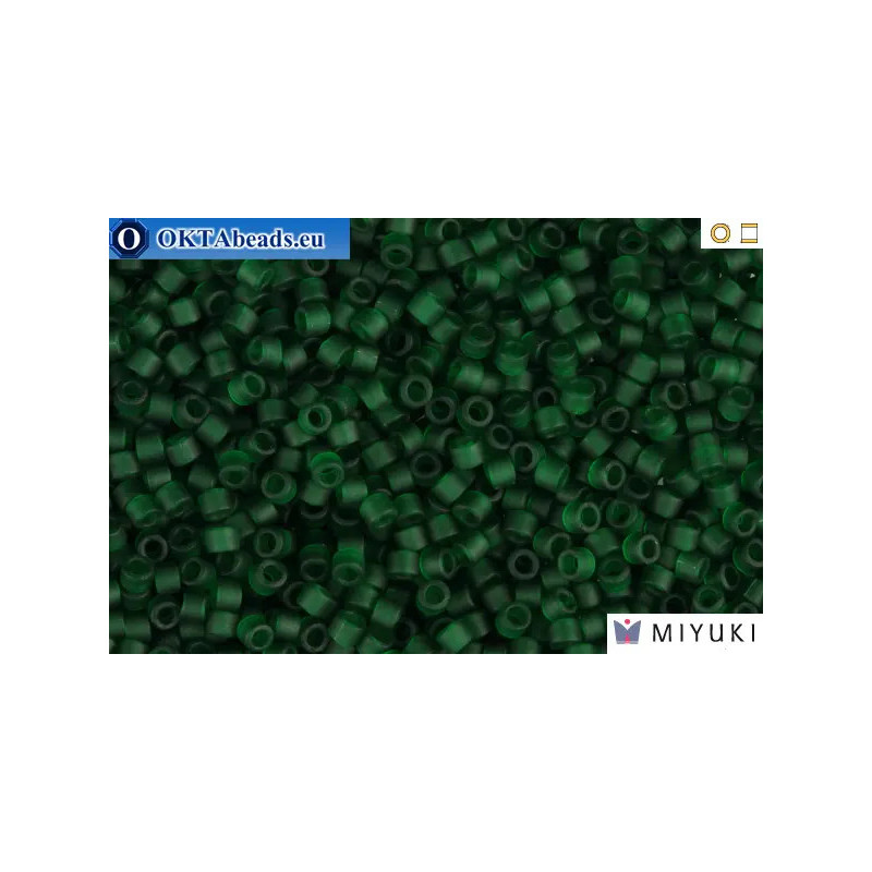 MIYUKI Beads Delica Matte Transparent Green Forest 11/0 (DB767)
