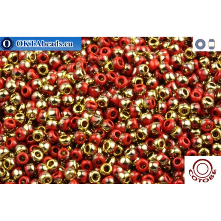 COTOBE Beads Brick-red and Gold (J012) 11/0