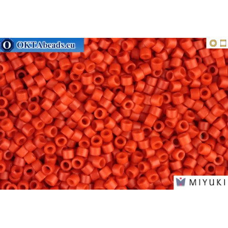 MIYUKI Beads Delica Matte Opaque Vermilion 11/0 (DB795)