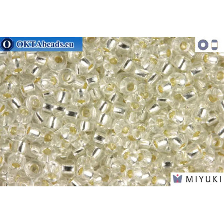 MIYUKI Beads Silver Line Crystal (1) 11/0