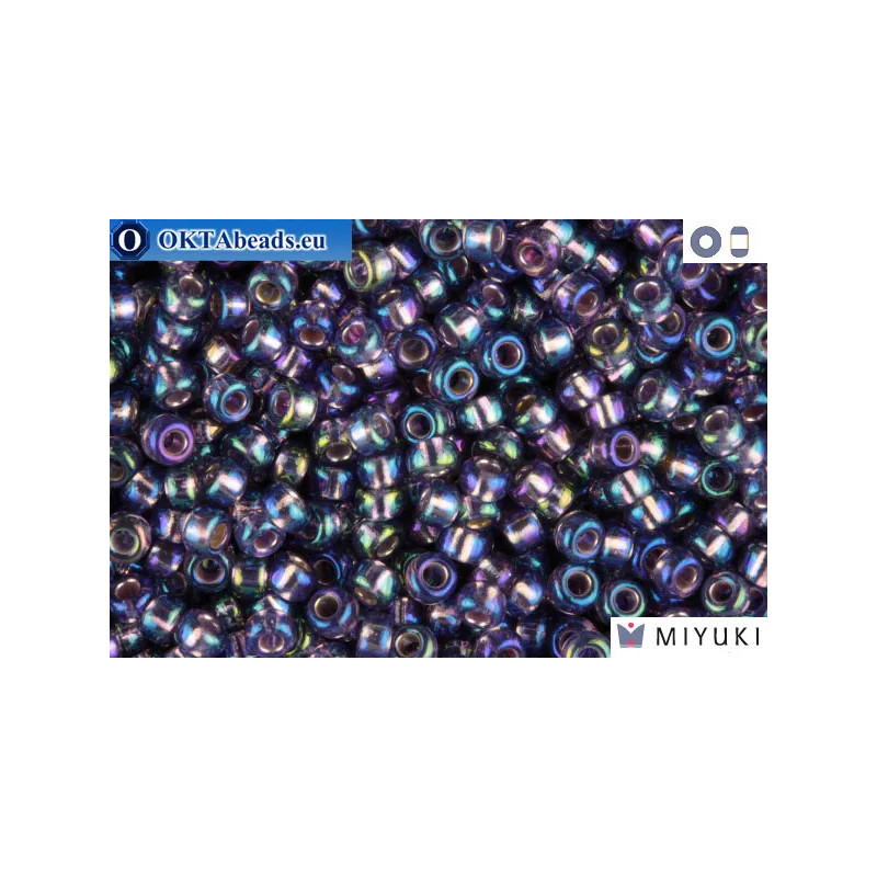 MIYUKI Beads Silver Line Amethyst AB (1024) 11/0