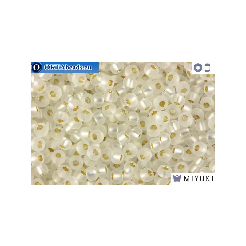 MIYUKI Beads Matte Silver Line Crystal (1F) 11/0