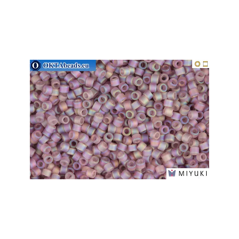 MIYUKI Beads Delica Matte Light Amethyst AB 11/0 (DB857)