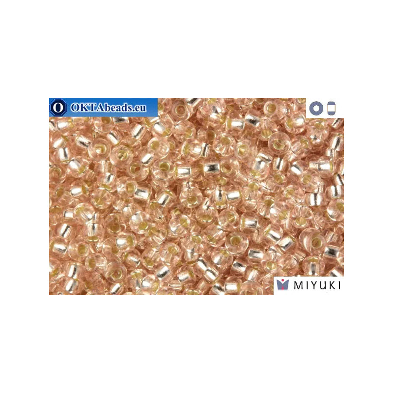 MIYUKI Beads Silver Line Pale Rose (23) 11/0